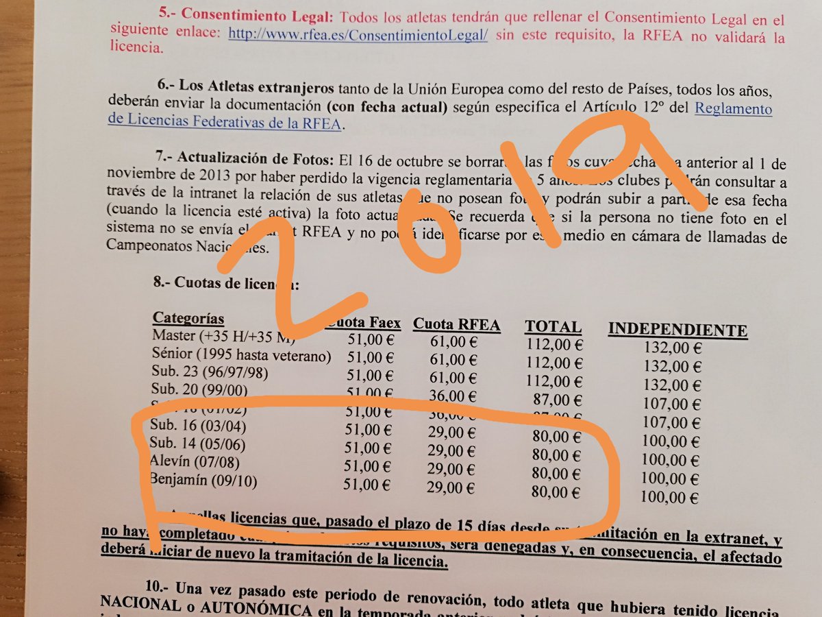mgreme's tweet photo. Que alguien me explique  esta diferencia, niños de 8 años teniendo que pagar 80€ a mi federación de atletismo.
Con qué beneficio???
Pienso que no se está trabajando para el fomento del atletismo en mi comunidad. https://t.co/Y9XUSa6PJ9