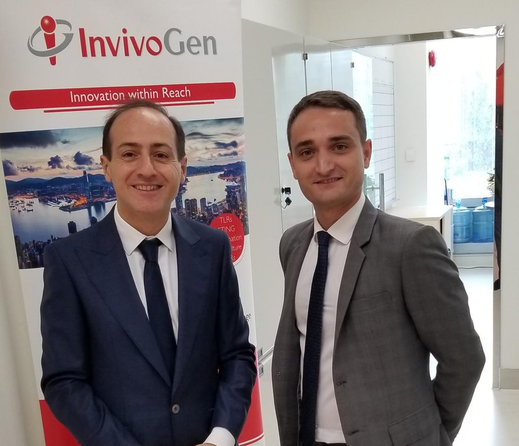 A_Giorgini's tweet photo. Visit to the new location of #INVIVOGEN. A #biotech company from #Toulouse incorporated in HK Science and Technology Park in 2014. #startups #innovation #HKSTP #Hongkong @LaFrenchTech @FrenchTechHub @France_en_Chine @francediplo #immunology https://t.co/GePb142fFF