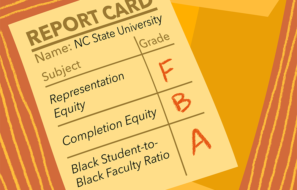 NubianMessage's tweet photo. The University of Southern California Race and Equity Center recently published a report card that in which NC State received an “F” in representation equity and a “B” in completion equity. https://t.co/bKA4CBGQpl https://t.co/Srdl71pt03