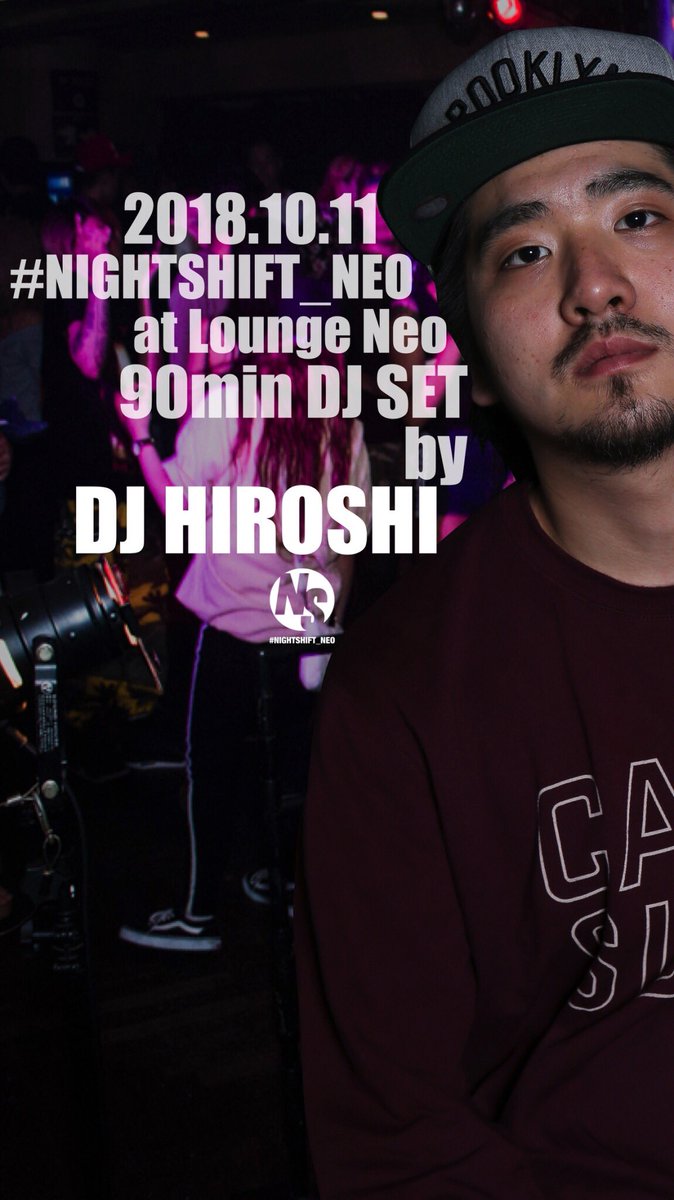 DJRYOSK's tweet photo. #NIGHTSHIFT_NEO 
@DJ_HIROSHI_JP の90MIN LONGSET始まってま🎵

早い時間から楽しんでって〜👍 https://t.co/4kudoMov47