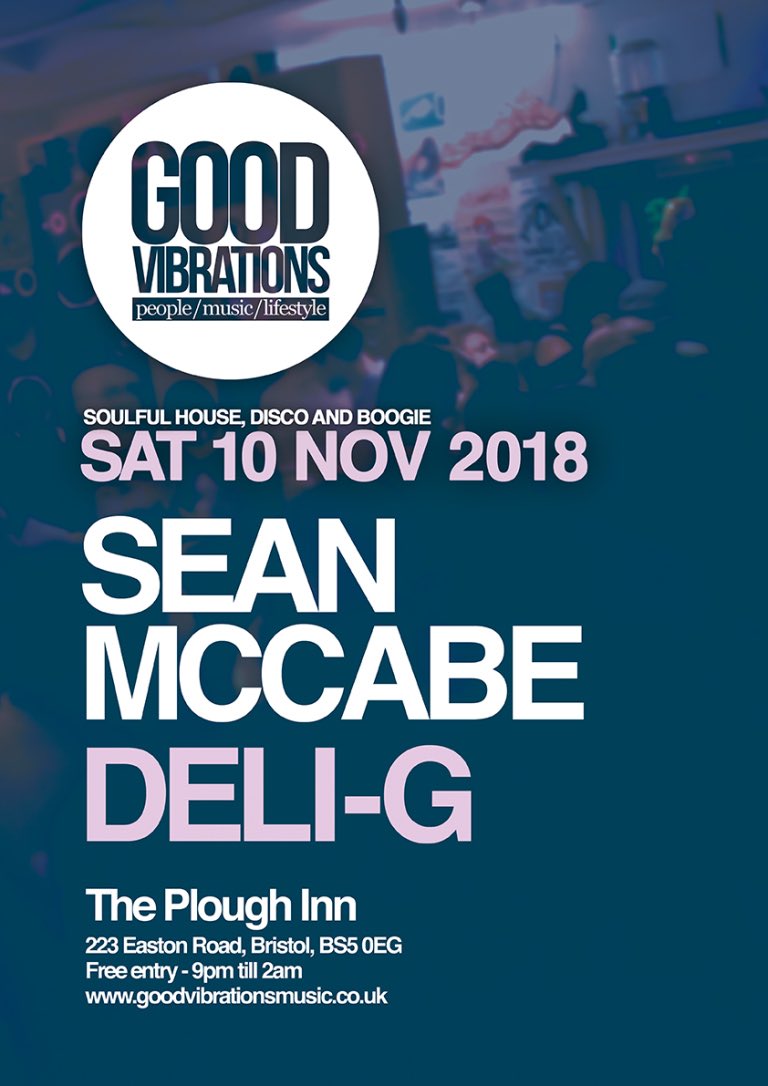 goodvibesbrist's tweet photo. Our next Good Vibrations party takes place on Sat 10 Nov at our favourite Bristol pub The Plough Inn. See ya there! https://t.co/n3222nQ2x2