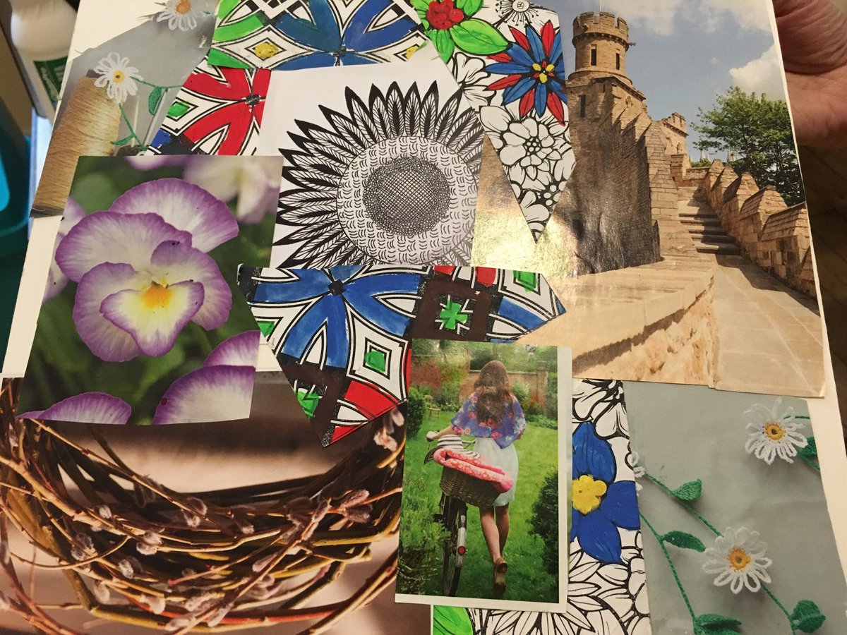 Collage created by Lifeline visitor during Art on Monday session this week ⁦@TheGenesisTrust⁩