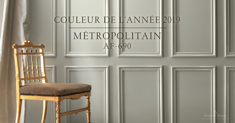 BenjaminMooreCA's tweet photo. Calme, posée et naturellement raffinée, la couleur de l'année 2019 de Benjamin Moore est Métropolitain AF-690. En matière de décoration et de design, elle fait toujours l’unanimité. https://t.co/hUJmKcPuFW (En: https://t.co/3ellTHk2cg) https://t.co/sjOyFMEbOg