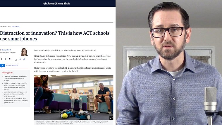 pocketlodge's tweet photo. France banned smartphones in schools as matter of public health. Australia allows them because they open up a new world of personalized learning. Who is right? Today's episode of #TheSIngleIssue looks at @Sherryn_G's article in @smh --> https://t.co/mggI7PBtWT https://t.co/vOk2N5b9Wf