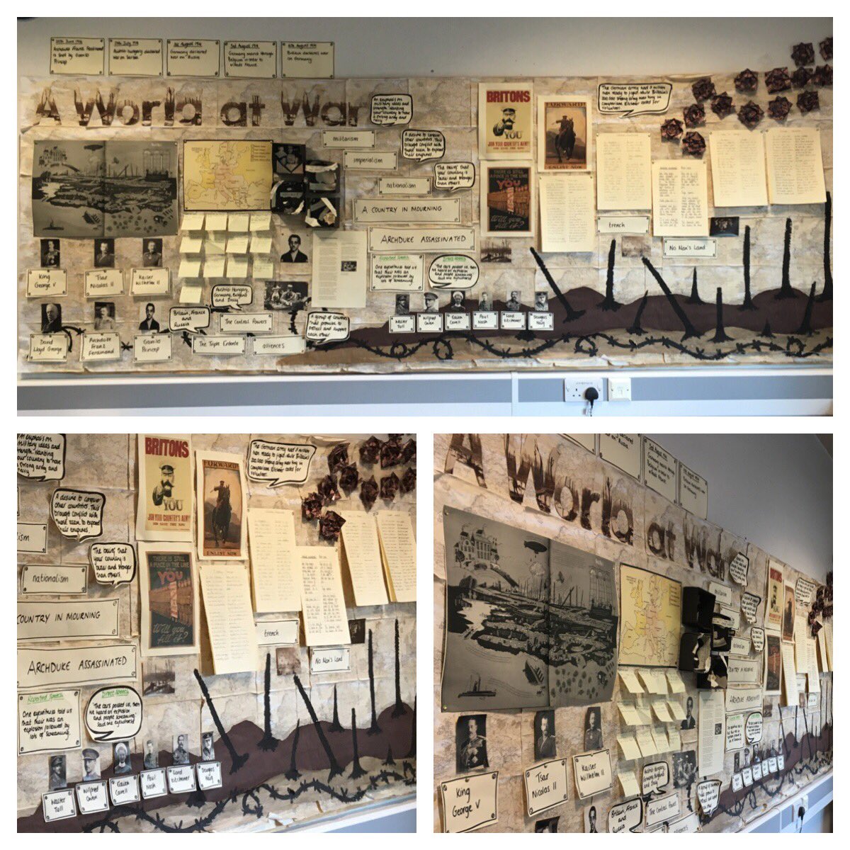 merrillteaches's tweet image. World War One working wall is coming along #primaryrocks #whatItaughttoday