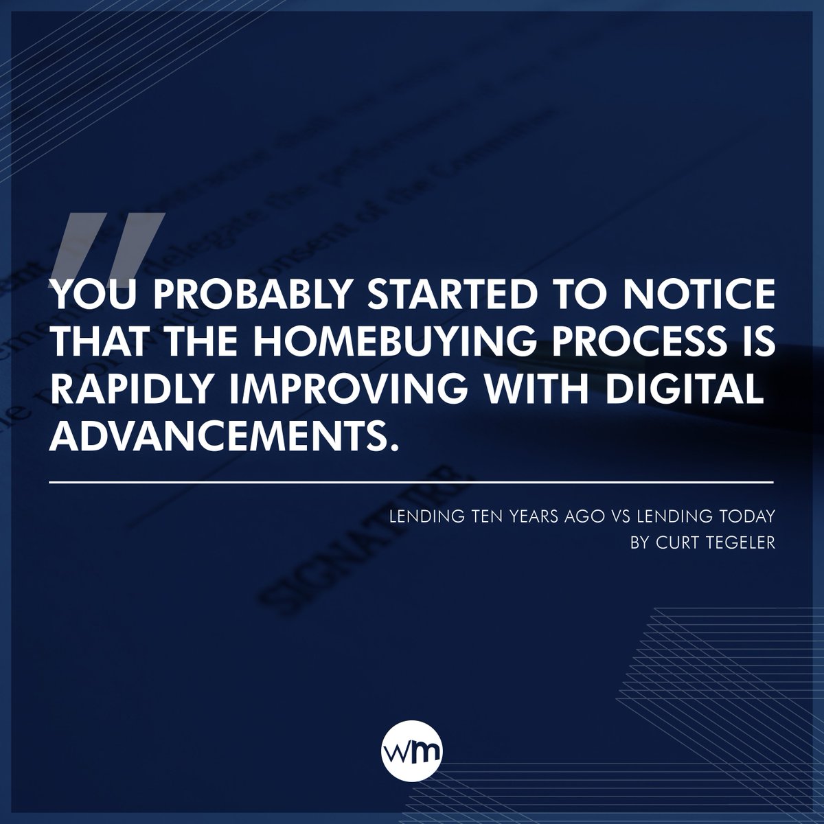 WebMaxco's tweet image. &quot;You probably started to notice that the #homebuying process is rapidly improving with #digital advancements. &quot;

As quoted by WebMax&apos;s CEO, Curt Tegeler, in his latest #WebMaxBlog post, &quot;Lending Ten Years Ago vs Lending Today&quot;. 

Read the full post here: goo.gl/HSdEjT