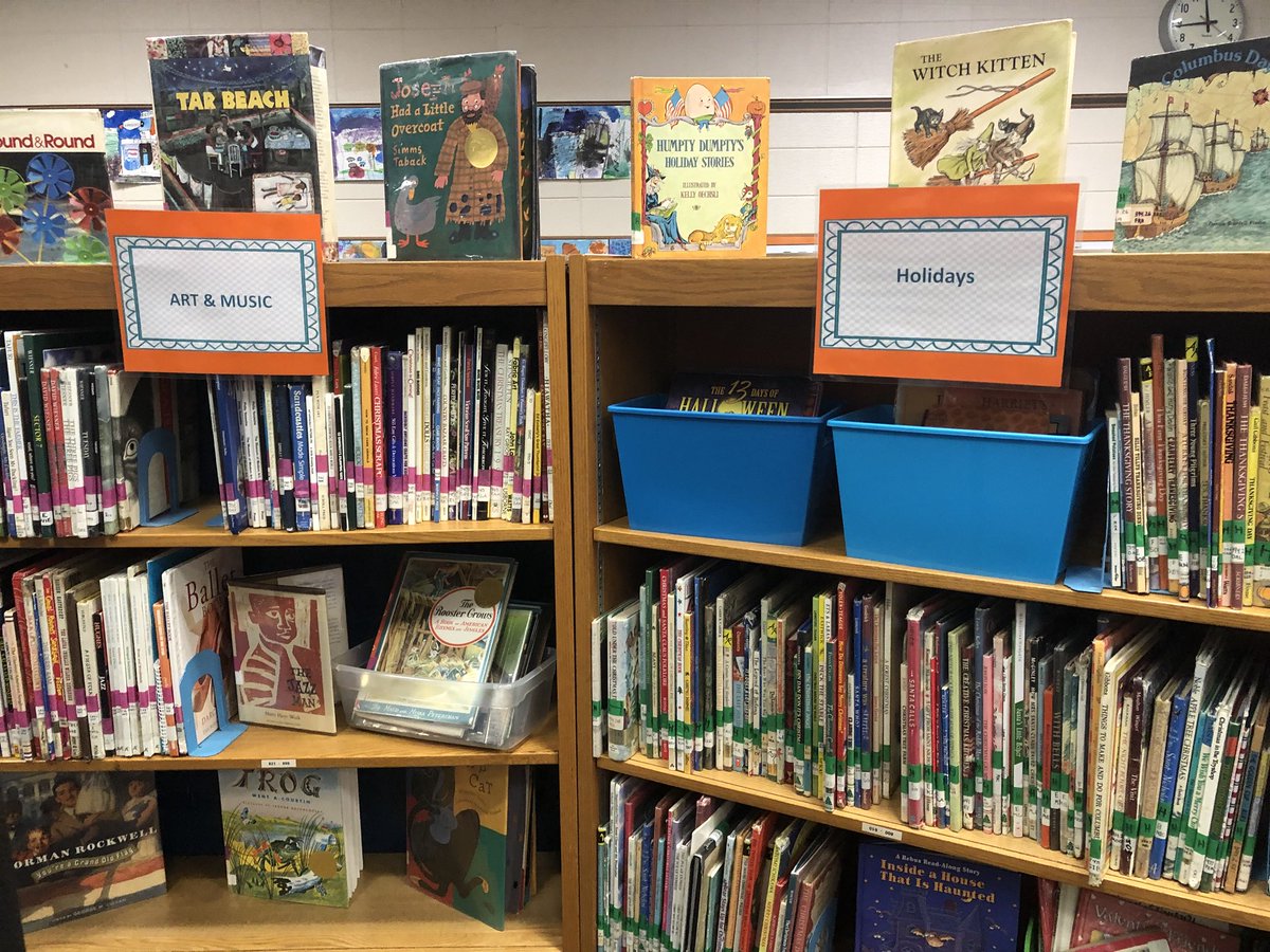 #sisdchat #Michiganliteracy Library makeover @LittleVandals!  Super inviting with great seating, fun environment, and books Ss can find by interest, author, and series