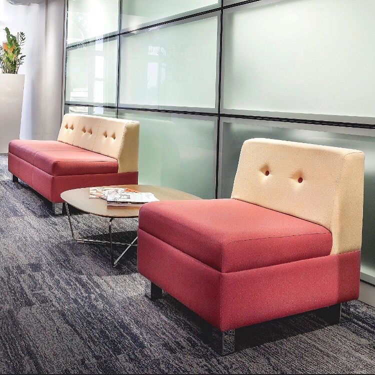 Our TORNADO Benches looking great in this clients reception area. What colour combination would your business go for? See the Tornado range at buff.ly/2yshiwQ
#benchseating #softseating #receptionfurniture