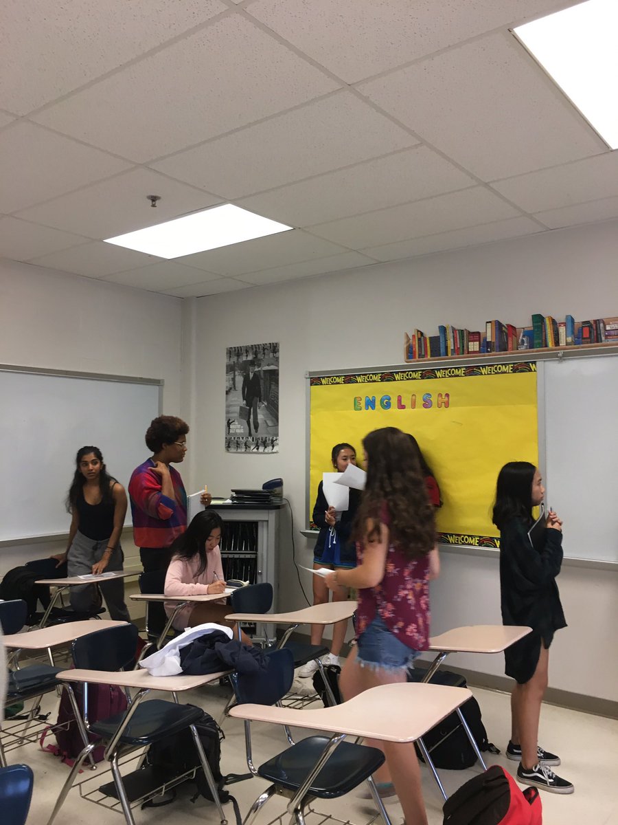 WCHS_English's tweet image. AP Lang students on the “hot seat” today to explain arguments to their peers! #studentdiscourse