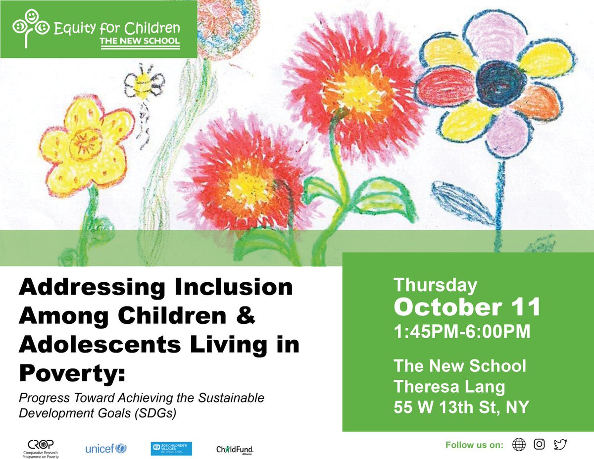 equity4children's tweet photo. "Children's social exclusion is not only an outcome but also a process." -Ernest Darkwan from the University of Bergen.
Join us later at 1:45pm for discussion on children inclusion. @CROPoverty #LeaveNoOneBehind #Equality4Children #InclusiveData https://t.co/xuSnJPp0MM