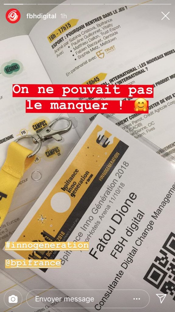 donatienguillon's tweet photo. Visitez avec nous #InnoGeneration @Bpifrance sur notre tout nouveau compte Instagram @FBHdigital ! #FBHdigital @Fa_Dione https://t.co/U4dty6vUAU