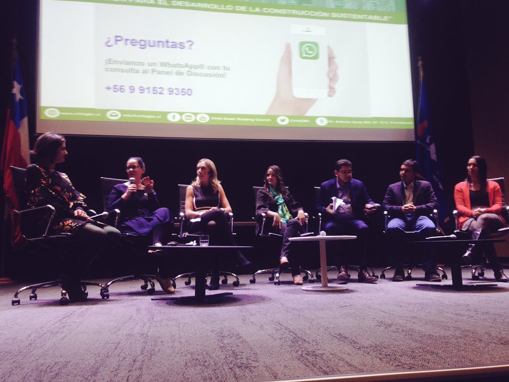 ChileGBC's tweet photo. Para finalizar este foro, se está realizando un panel de discusión con la presencia de representantes del #MINVU, #Delos, #CES, #WorldGBC, #Cipycs y #CTeC. Muchas gracias a todos. https://t.co/c3fF9RLc3W