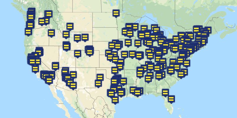 National Coming Out Day map