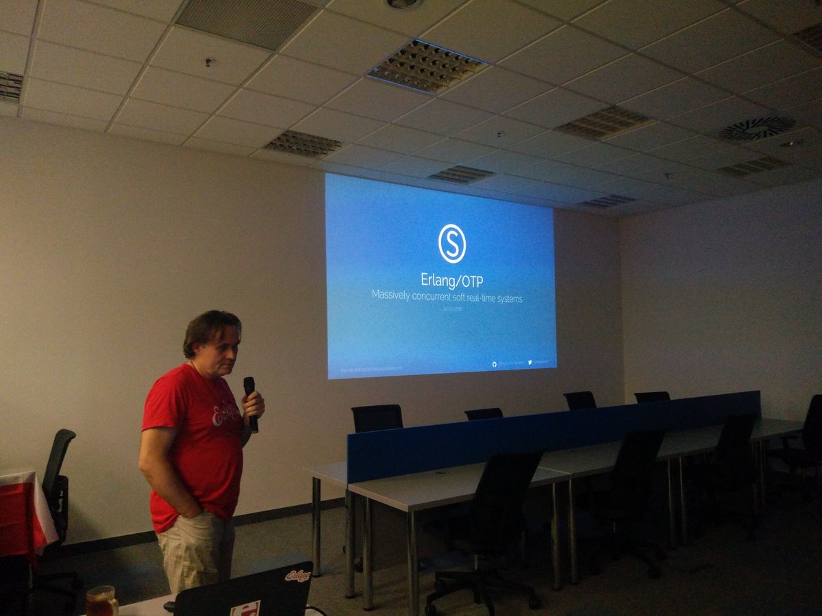 bj_jerzy's tweet image. Part twoof TechTalk. Lets talk about Erlang! 
@SonalakeHQ #techtalk #sonalake #poznan #erlang