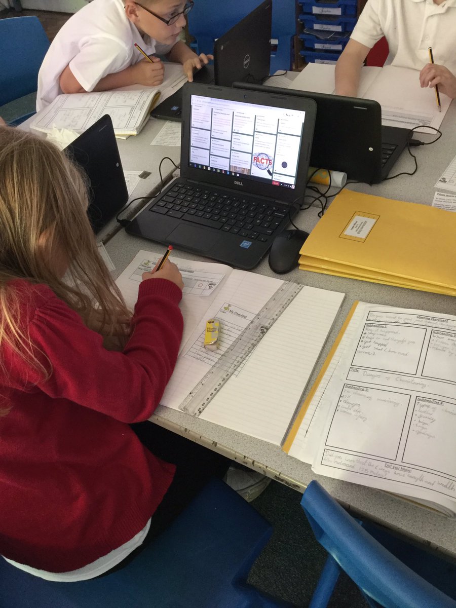 MrReevesKemp's tweet image. Children independently taking from their books, their planning, their online learning wall and putting it all together to create some amazing non-chronological reports. #techforlearning