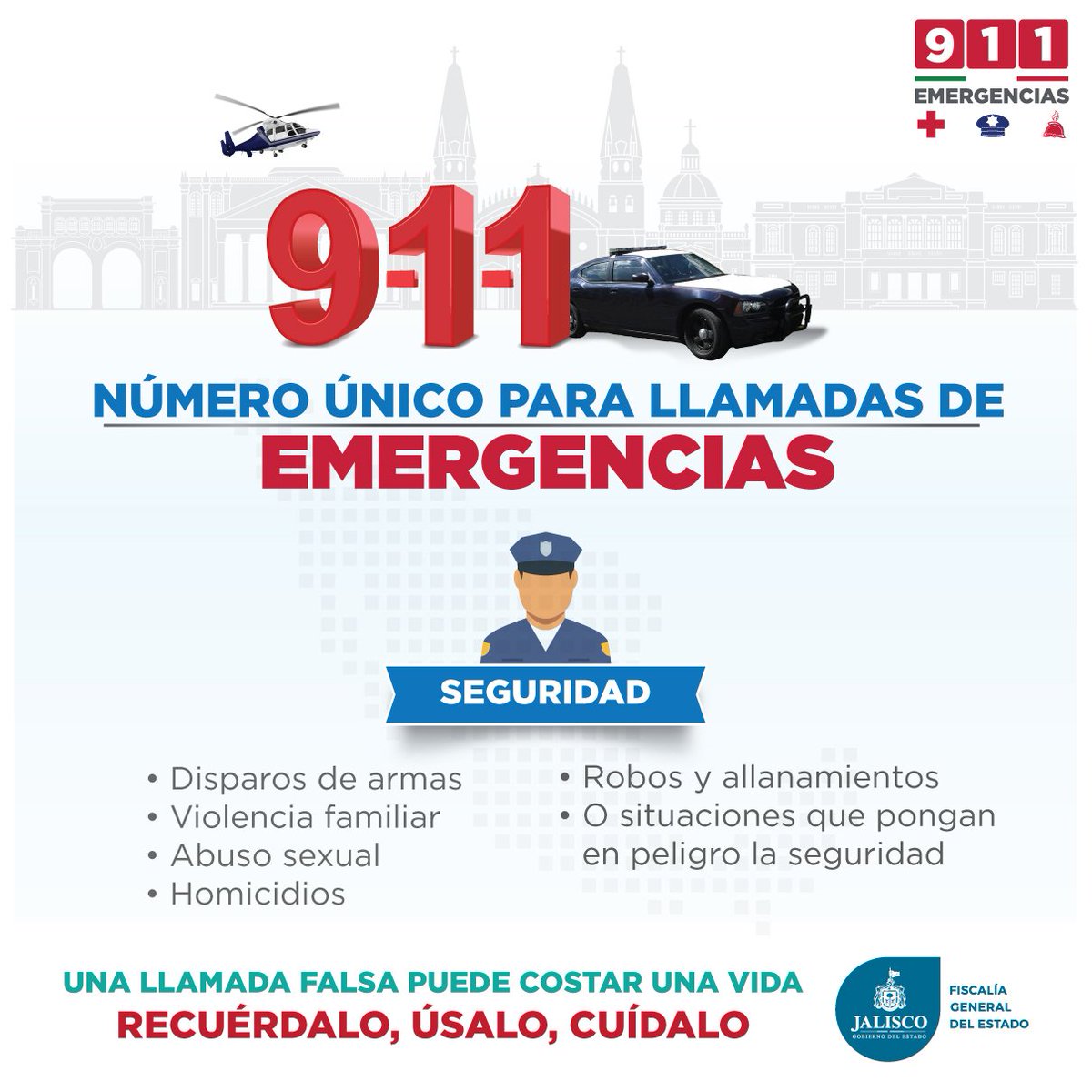 saludjalisco's tweet photo. Ante situaciones de violencia que pongan en peligro tu seguridad e integridad, reporta  al #911 #RecuérdaloÚsaloCuídalo @FiscaliaJal @911Jalisco https://t.co/FTzcyYCfgY