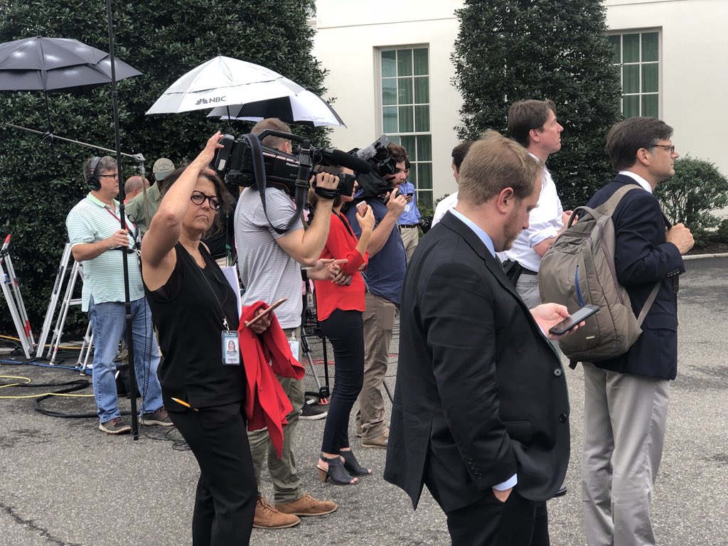 EmeraldRobinson's tweet photo. Outside the White House waiting for @realDonaldTrump and Kanye. You can almost feel the dragon energy. https://t.co/BcNltHGrcZ