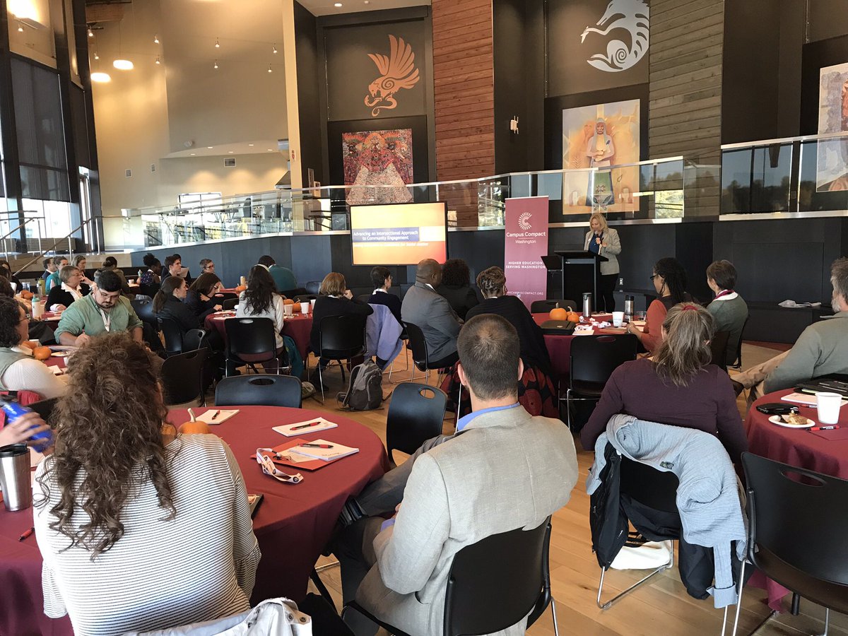 WACampusCompact's tweet image. Excited to be at @WSUPullman with @WSUCCE and partners from across WA and ID at the beautiful Elson Floyd Cultural Center to examine how we advance intersectionality and social justice in community engagement work with Dr. Tania Mitchell