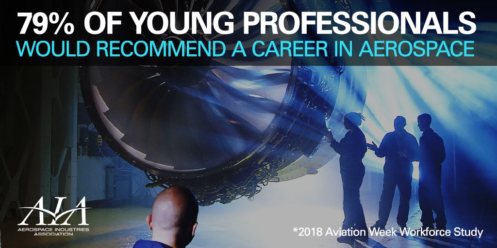 AIAspeaks's tweet image. Not only is the #aerospace &amp;amp; defense industry hiring, it&apos;s highly recommended by young professionals. The results of the @AviationWeek #Workforce Study show the current enthusiasm around the industry. #AZWorkforce