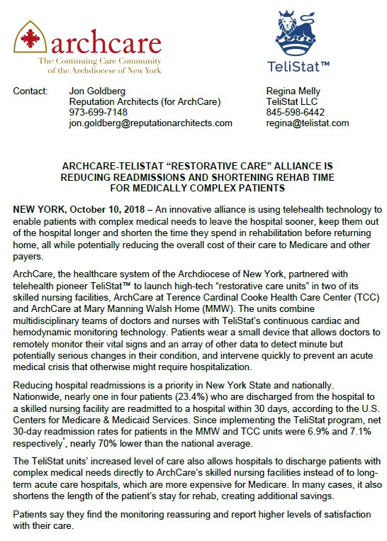 telistat's tweet photo. Archcare and Telistat Announce Alliance 
https://t.co/1VwWbWZfL5 https://t.co/GnTRcx4B5w