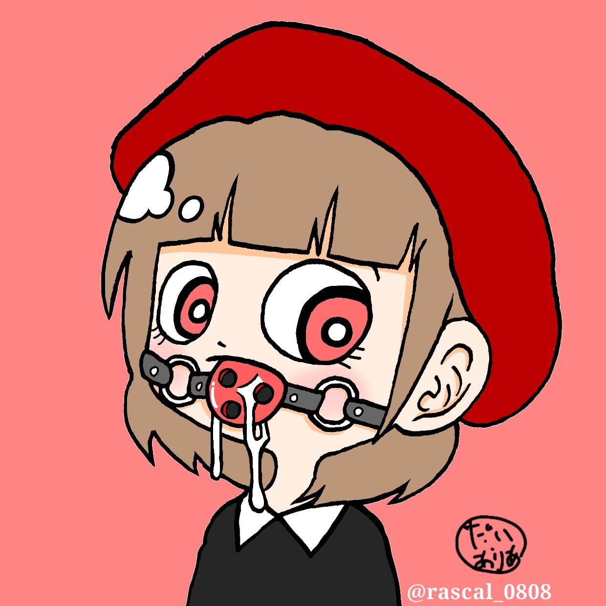 だい ありあ 5月デザフェス両日 ベレー帽女子 イラスト 絵 絵描き お絵かき フリーアイコン 落書き １日１絵 女の子 ベレー帽 ボールギャグ 意味は特にない アイコンに使いたい人はご自由にどうぞ 使えるもんなら T Co Hlvc6nefcf
