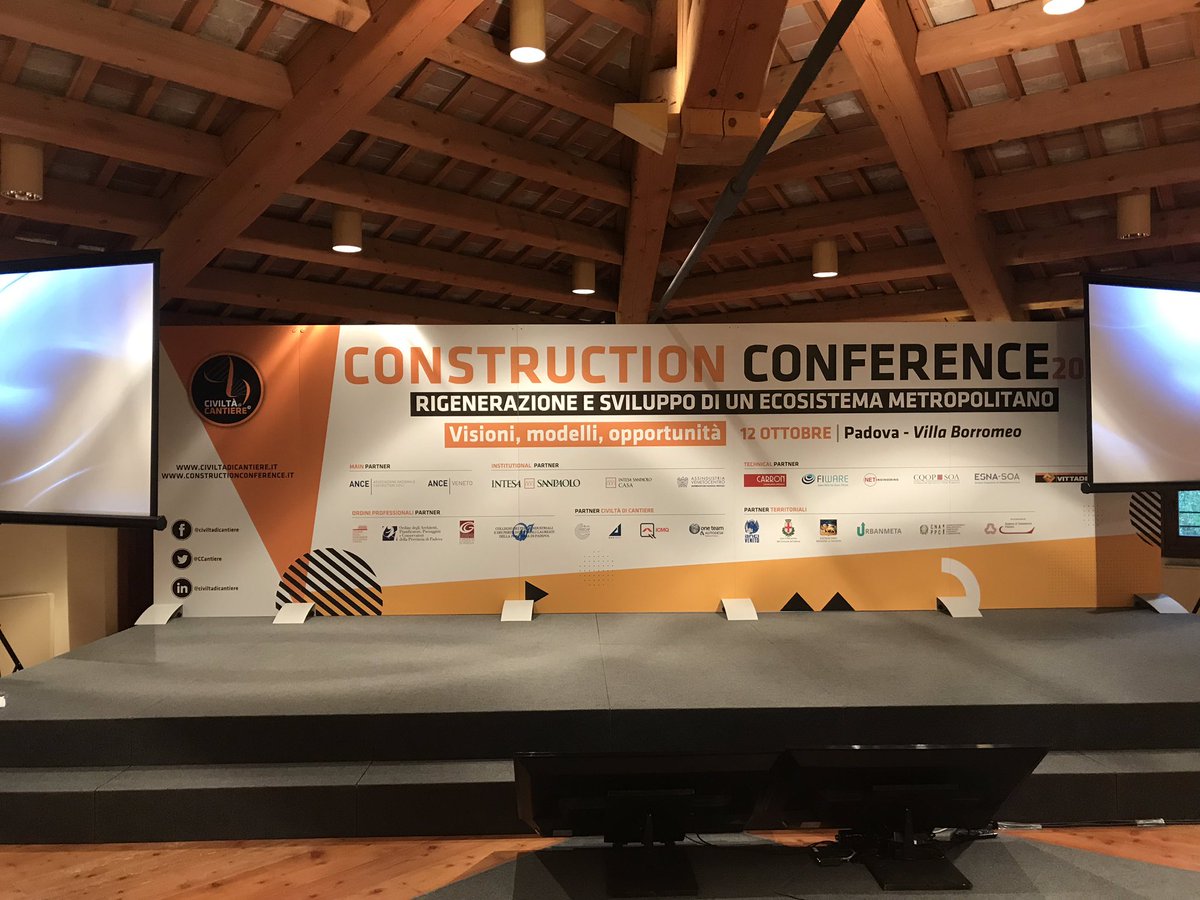 CCantiere's tweet photo. Tutto pronto, domani si va in scena!! #Cconference #rigenerazione @ancenazionale @intesasanpaolo @AssindustriaVC @DBAGroup_ https://t.co/REAsta7kH0