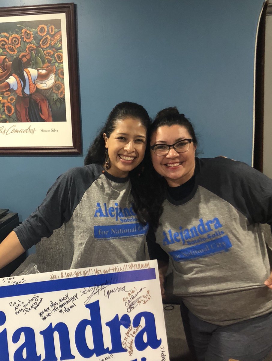 alesotelosolis's tweet photo. 27 Days Left until election day! 😊 This is how we do! Mailing ballots drop this week! #TeamAlejandra for @CityOfNatlCity Mayor! Get out and vote! #NewSwag #TheLinePrinting ❤️ #NCProgressSlate @b_loperez @MrArturoSolis https://t.co/FW4nLzo8Zu