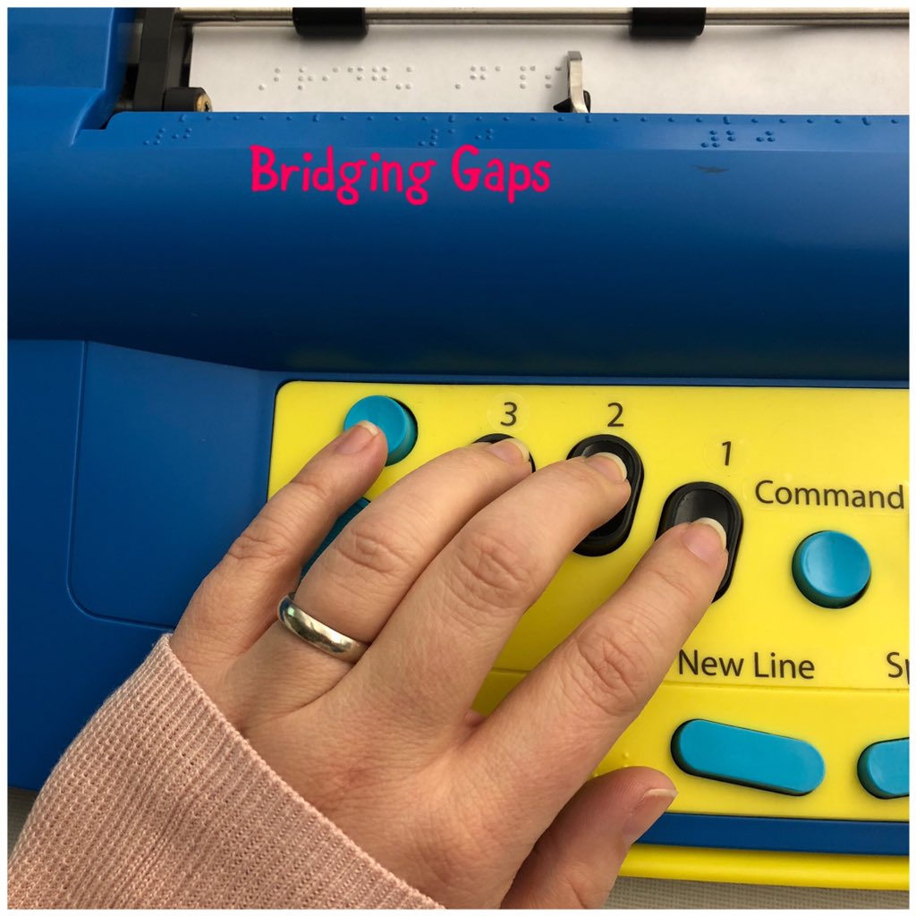 Learning something new for our Braille readers! #whatsyoursuperpower #KleinVIP #promise2purpose <a href="/HumanWare/">HumanWare</a> <a href="/Region4ESC/">Region 4 ESC</a>