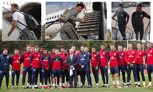 England stars wish Sir Bobby Charlton a happy 81st birthday before jetting off to Croatia  