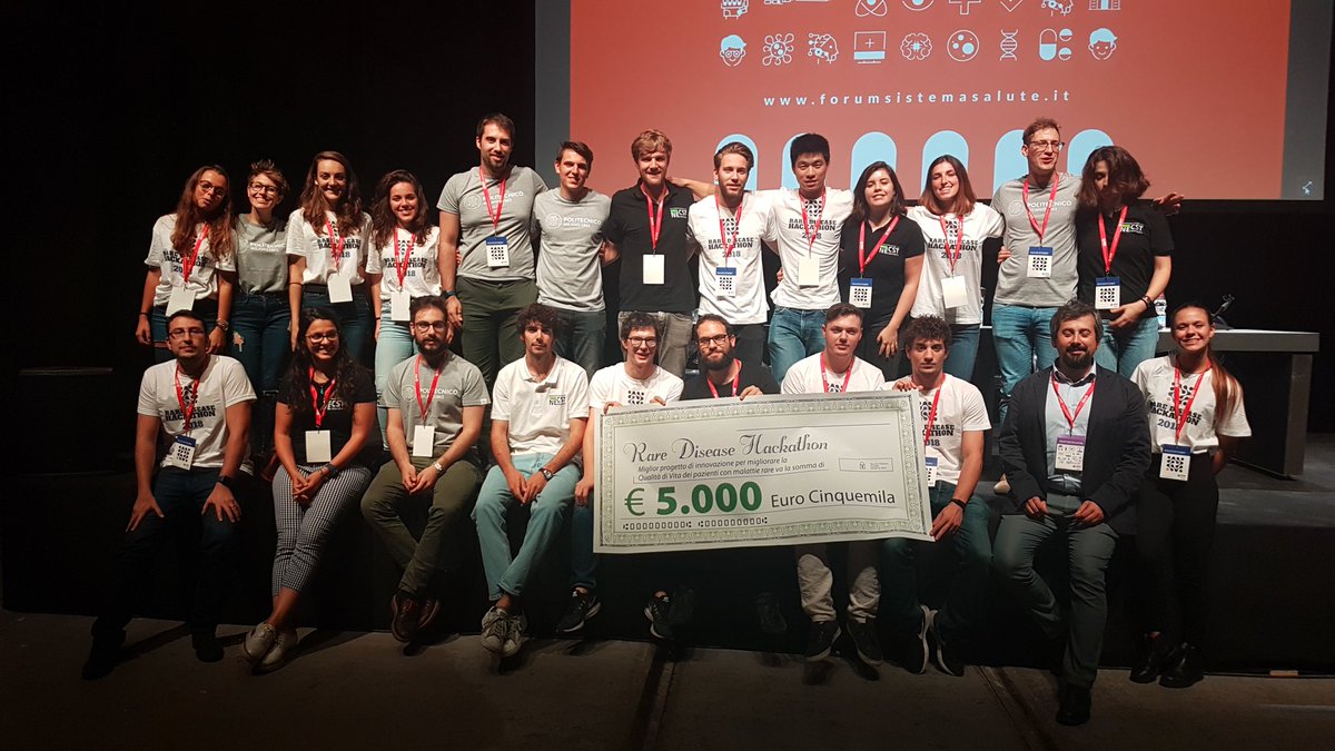 aiponlus's tweet photo. Il gruppo vincitore di questo #rarehack2018 è #cloudIA che più di tutti ha rispettato le direttive e pensato fuori dagli schemi per trovare soluzioni innovative e facilitare la vita dei malati #rari. Ottimo lavoro anche agli altri gruppi in gara!
#HackathonOnRareDisease https://t.co/cEB1hwj3oA