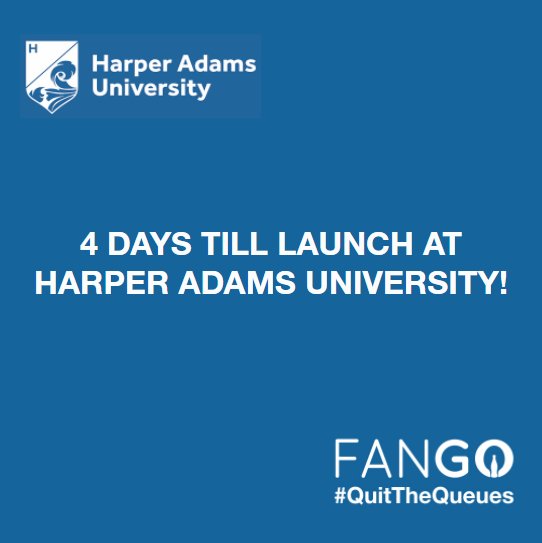 FanGo_App's tweet photo. Harper Adams University will be quitting the queues in 4 days! #fangoapp #quitthequeues https://t.co/dagLpkc9Sn