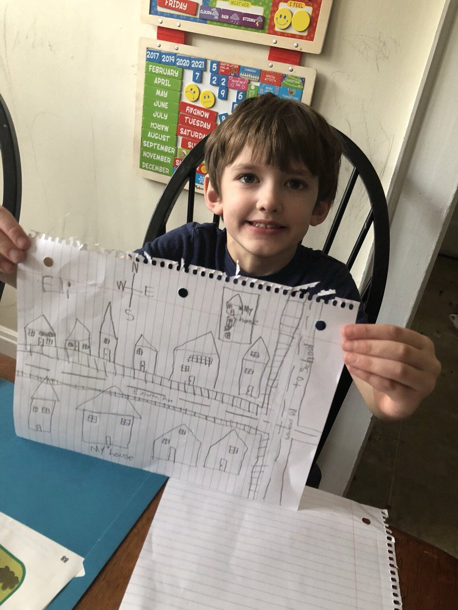 AshleyRollins92's tweet image. Eli did a fantastic job of creating a neighborhood map including a compass and key! @jennifermbuff @baldwi2 #a5elearning @A5WHES