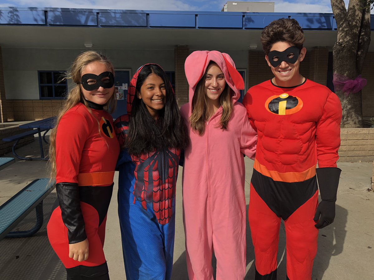 ASB students dress up in their Halloween costumes to deliver Octoberfest invitations to the Life Skills students. #wearenorco 🎃👻