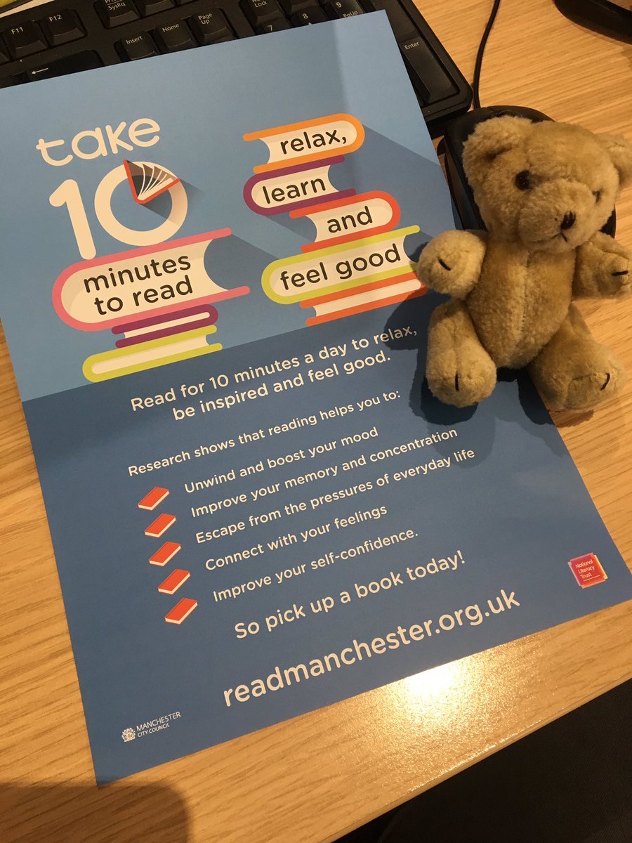 MancLibraries's tweet photo. Some of our staff joined in with @moodswingstweet initiative today brought their teddies to work with them.
#MakeWorkBearable #LibrariesWeek #ReadMCR #Take10 https://t.co/03I2JAWebG