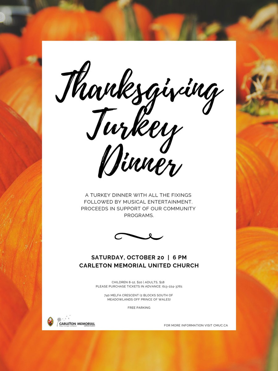 Just over a week until our Annual Turkey Dinner!