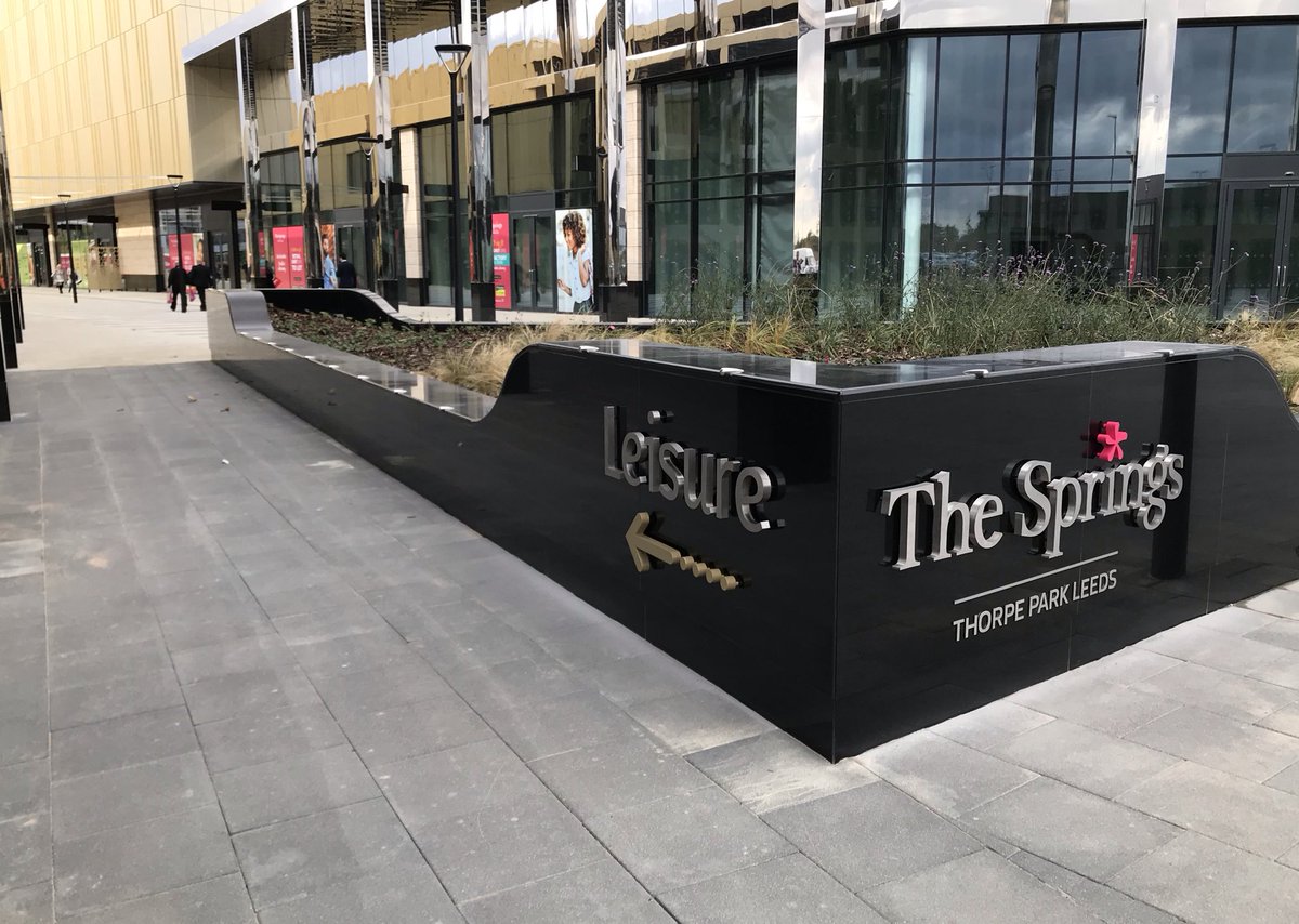 NucleusSignsLtd's tweet photo. Great to be onsite today to see all our park signage in place and looking amazing @ThorpeParkLeeds. @GMIConstruction and @THPArchitects have done an amazing job and it’s good to see so many people already enjoying the development. #retailisalive #signage #shopping https://t.co/OoqFkCPSOw