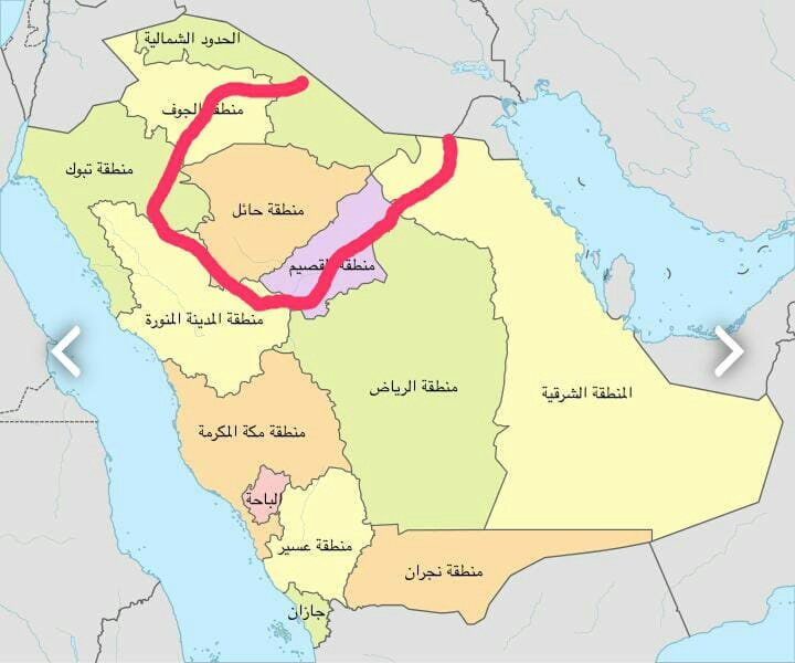 المؤرخ نايف الصنيدح On Twitter عليكم السلام ورحمة الله وبركاته هذه تقريبا الحدود الجغرافية ومناطق تواجد قبيلة شمر بالسعودية تبدا من حفر الباطن الى ماقبل عرر بطول 600 كلم على الحدود الشمالية