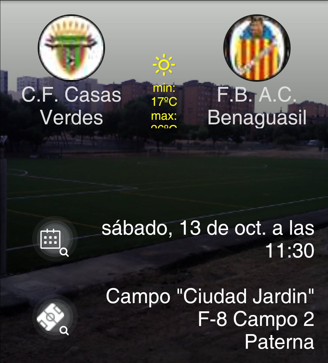 f_verdes's tweet photo. HORARIO BENJAMÍN "1°.AÑO"
(Partido Liga)
🏆 Cto. Benjamín 1°. Año Valencia -Liga- 3
⚽ JORNADA 1
🆚 @FBACBenaguasil 
📆 Sábado 13/10
⏰ 11:30h
🏟️ "Ciudad Jardín" F-8 Campo 2 Paterna
@f_verdes #paterna
@masdelrosari 
@FederacionFFCV https://t.co/lmcCkpEXDf