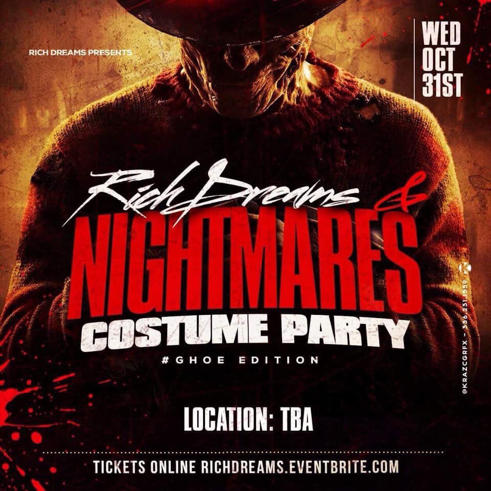 TwoPacked_Mooch's tweet photo. PRESENTING RICH DREAMS &amp; NIGHTMARES 👻 

OCT . 31ST 🎃😱😱😱

BETTER GET THEM TICKETS &amp; GET YOUR COSTUMES !!!!!! 

Tickets👉🏾👉🏾👉🏾👉🏾 https://t.co/NOJxIiLd6B

GHOE WEEK WE LIVE IM TELLING YA 🚨🚨
#336TAKEOVER https://t.co/3wD4u78Veb