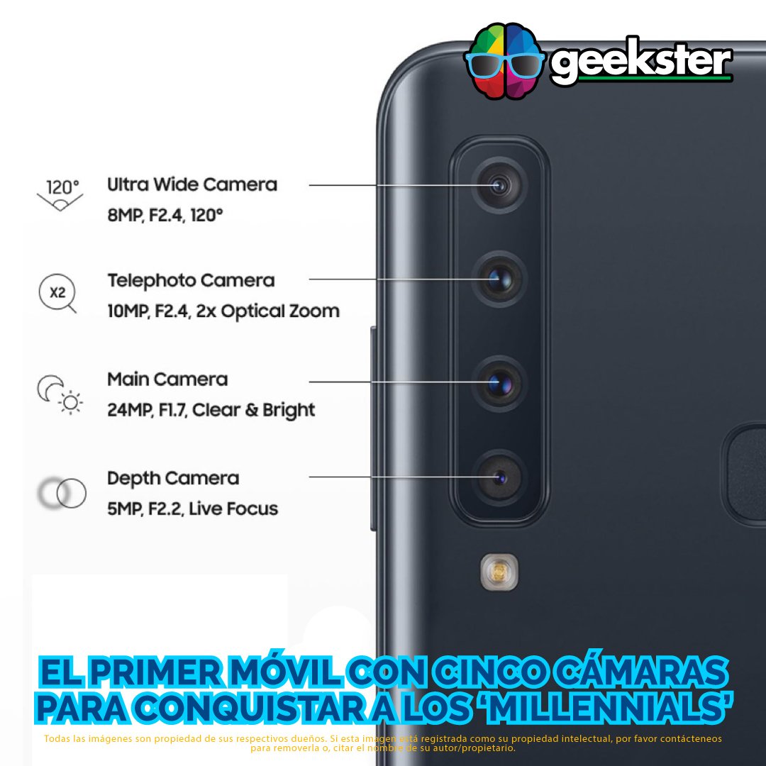 geeksterec's tweet photo. Samsunga impulsa su gama media con este nuevo ‘smartphone’ que bate el récord de lentes: cuatro traseras y una para ‘selfies’
https://t.co/qLC11zOobU https://t.co/CPkixb1sQl