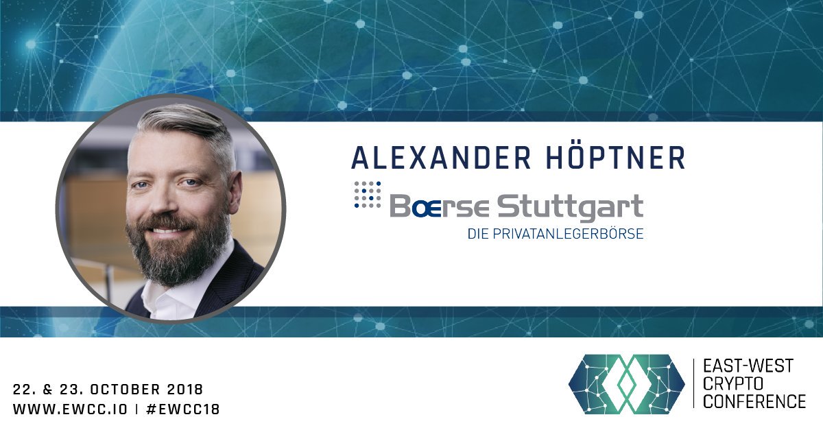 DLT_Capital's tweet photo. We are thrilled to welcome Alexander Hoeptner as a speaker at the #EWCC18 in #Frankfurt. Join us for this two days conference packed with the current trends of the Asian and European #blockchain sphere. Save your spot: https://t.co/2dB4fuqUlo https://t.co/SdeXdgTdbQ