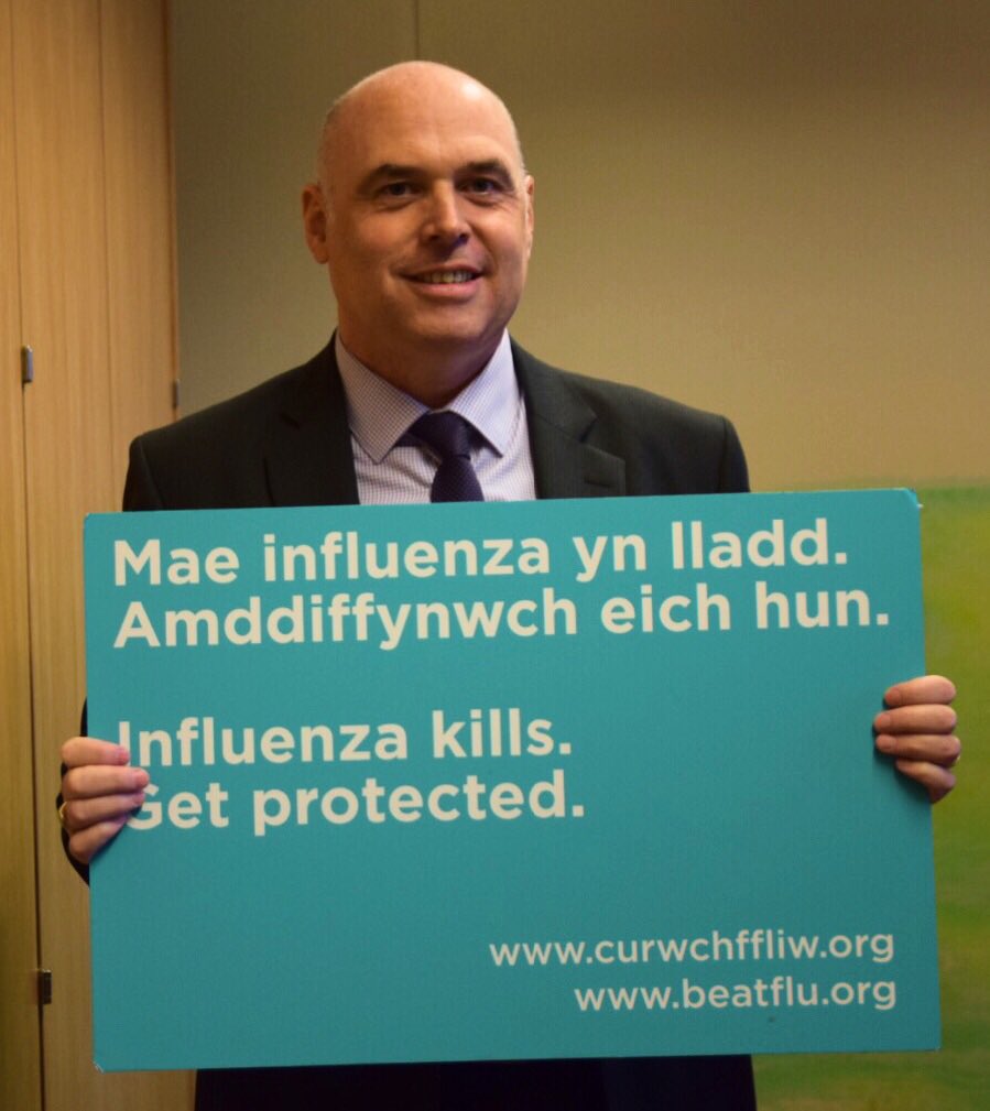 PaulDaviesPembs's tweet image. Pleased to support the @beatflu campaign which visited the Senedd this week. Less than 50% of high risk individuals had the flu jab last year. Check out #beatflu for more information or see your GP to book an appointment.