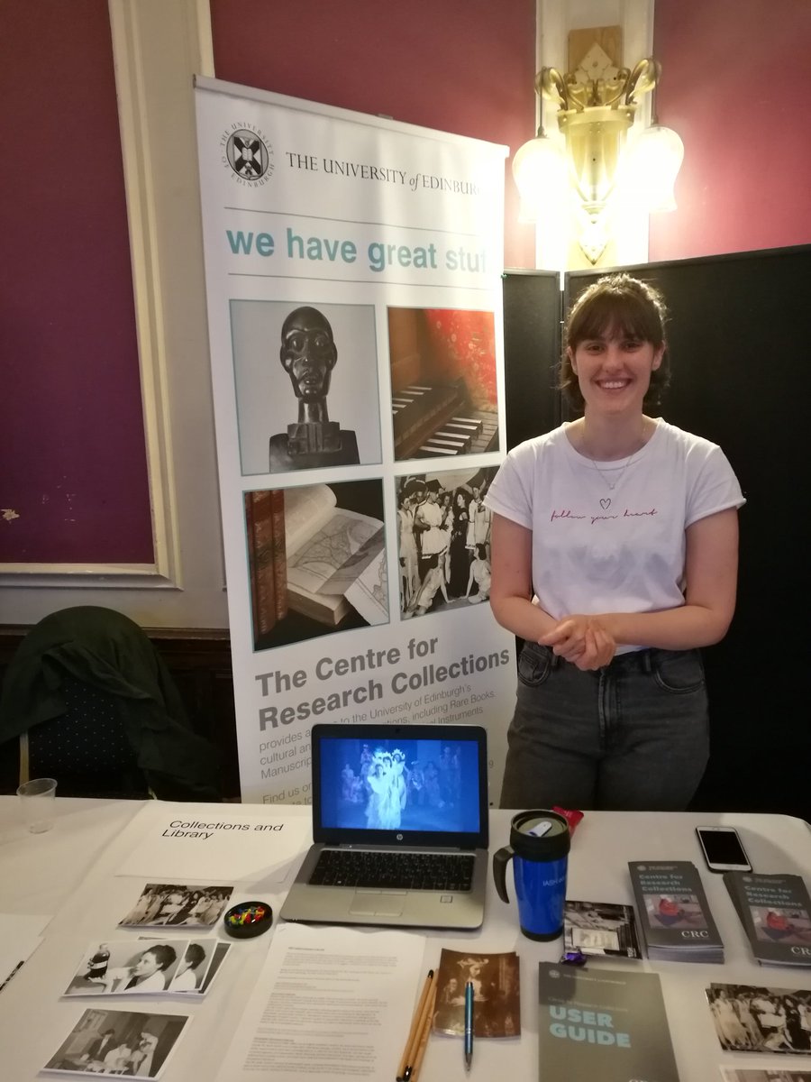 Our <a href="/UoE_LTW/">Learning, Teaching and Web</a> Gender &amp; Equality intern, Francesca, manning the <a href="/CRC_EdUni/">Centre for Research Collections</a> stall at today's @UoE_genderED showcase!
