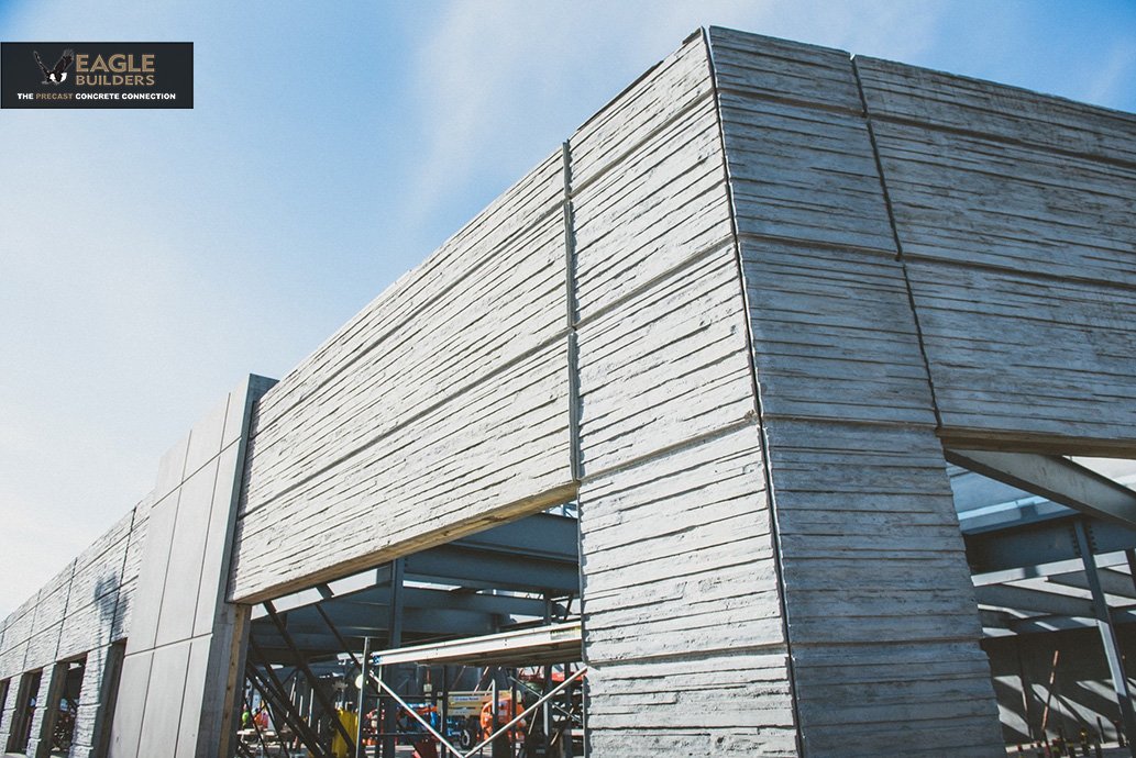 EagleBuildersLP's tweet photo. Construction for a new community centre in Red Deer is underway and it is looking great! By utilizing form liners on precast concrete, it’s a great way to give your project that “wow” factor. #reddeer #construction #building #projects #formliners #precastconcrete #concretewalls https://t.co/0GLX0Hrbyk
