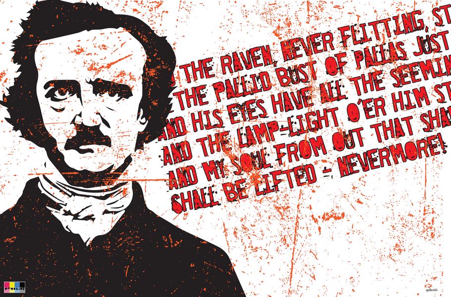 gabodesign66's tweet image. The Raven, 2017.
 Vector &amp;amp; digital painting, stampabile su carta libro fatta a mano* fino al formato A3plus
 #digitalart #vectostancil #digitaltypography #popart #modernart #printableart  #gabodesign #vectorart #edgardallanpoe 
 (*carta prodotta in Cartiera Clandestina)