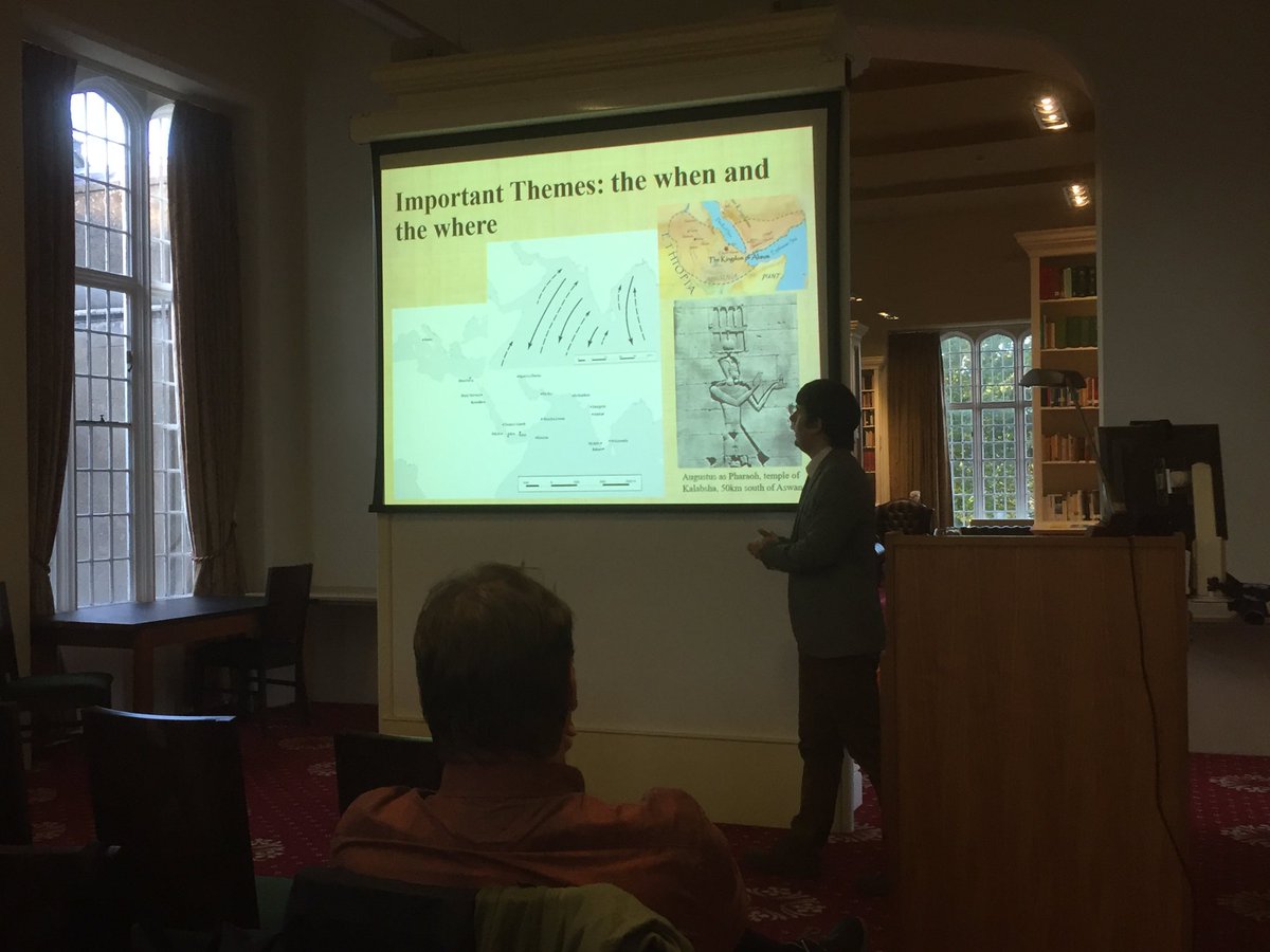 Flemi21's tweet photo. Fascinating book being launched by our very own Dr Matt Cobb (@IndoRoman) @UWTSDLampeter @ClassicsUWTSD @uwtsd @Brill_Classics #globalisation #ancienttrade #ancienthistory https://t.co/PbY36se74N
