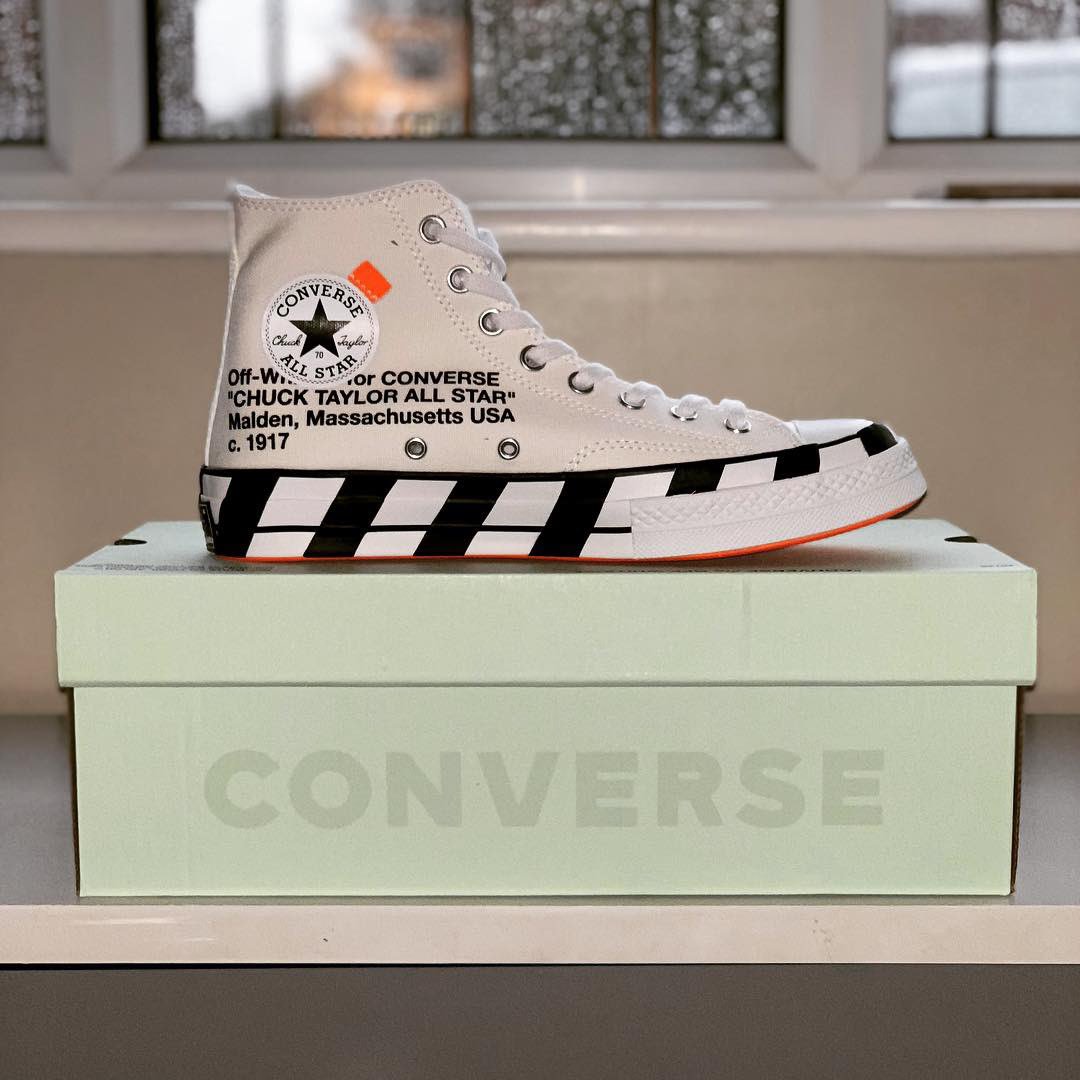 converse x off white box