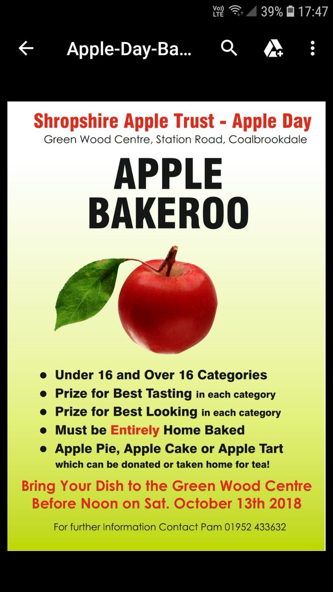 Shropshire Lad (@shropshirelad83) on Twitter photo This Saturday I will be mostly eating Apple pie! Judging the #appleday competition to find #shropshiresbest @lovesmallwoods and <a href="/GreenWoodCafe/">The Green Wood Café</a> site in Coalbrookdale. It's not too late to get baking (and sharing) or just come down for a cider or 3 😜👍 This Saturday I will be mostly eating Apple pie! Judging the #appleday competition to find #shropshiresbest @lovesmallwoods and <a href="/GreenWoodCafe/">The Green Wood Café</a> site in Coalbrookdale. It's not too late to get baking (and sharing) or just come down for a cider or 3 😜👍
