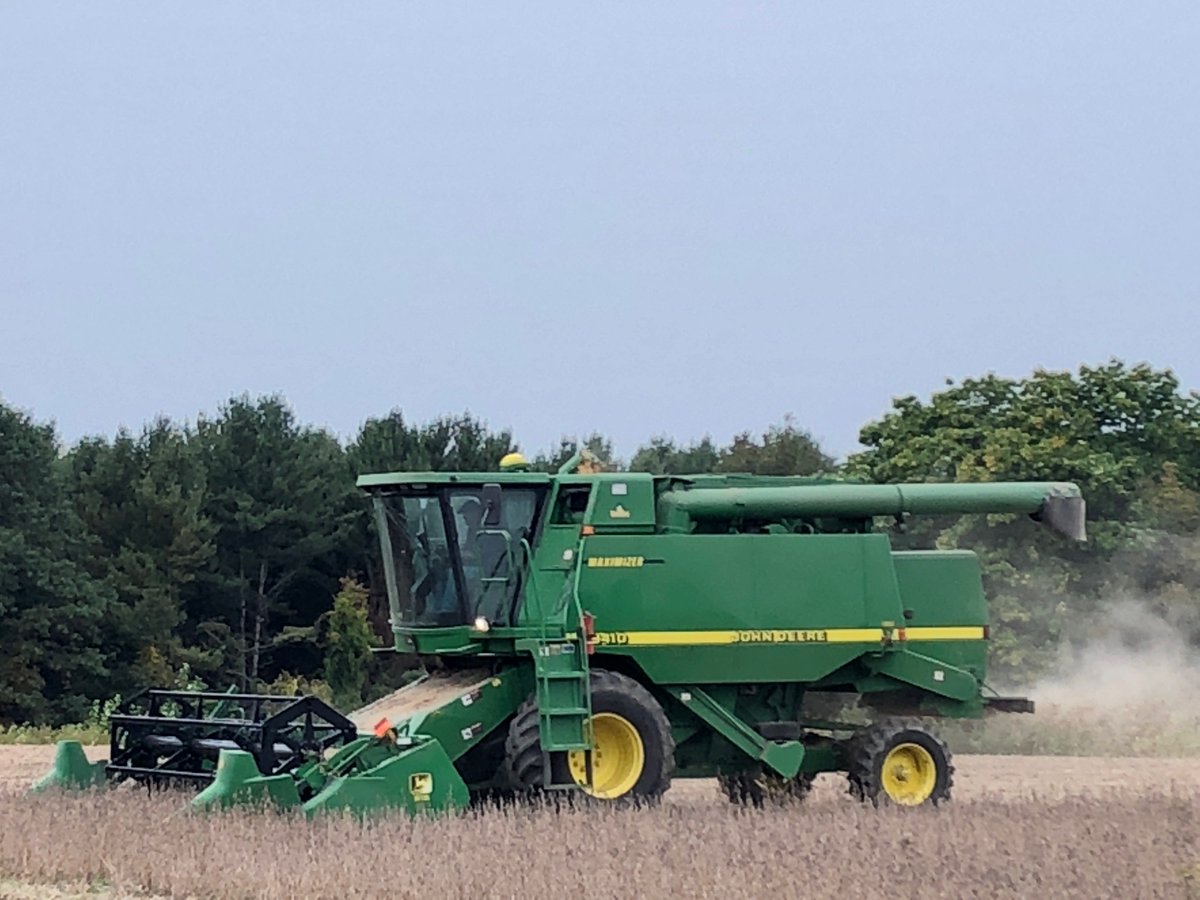 KBSLTER's tweet photo. Yesterday was a busy day @KBSLTER! Brook, Justin and crew raced to beat the rain while they harvested soybean and planted a cover crop, winter wheat, into some of our plots. Four budding scientists cheered them while exploring the plants in the alley ways. #agriculture #covercops https://t.co/7hP0uIMtfY