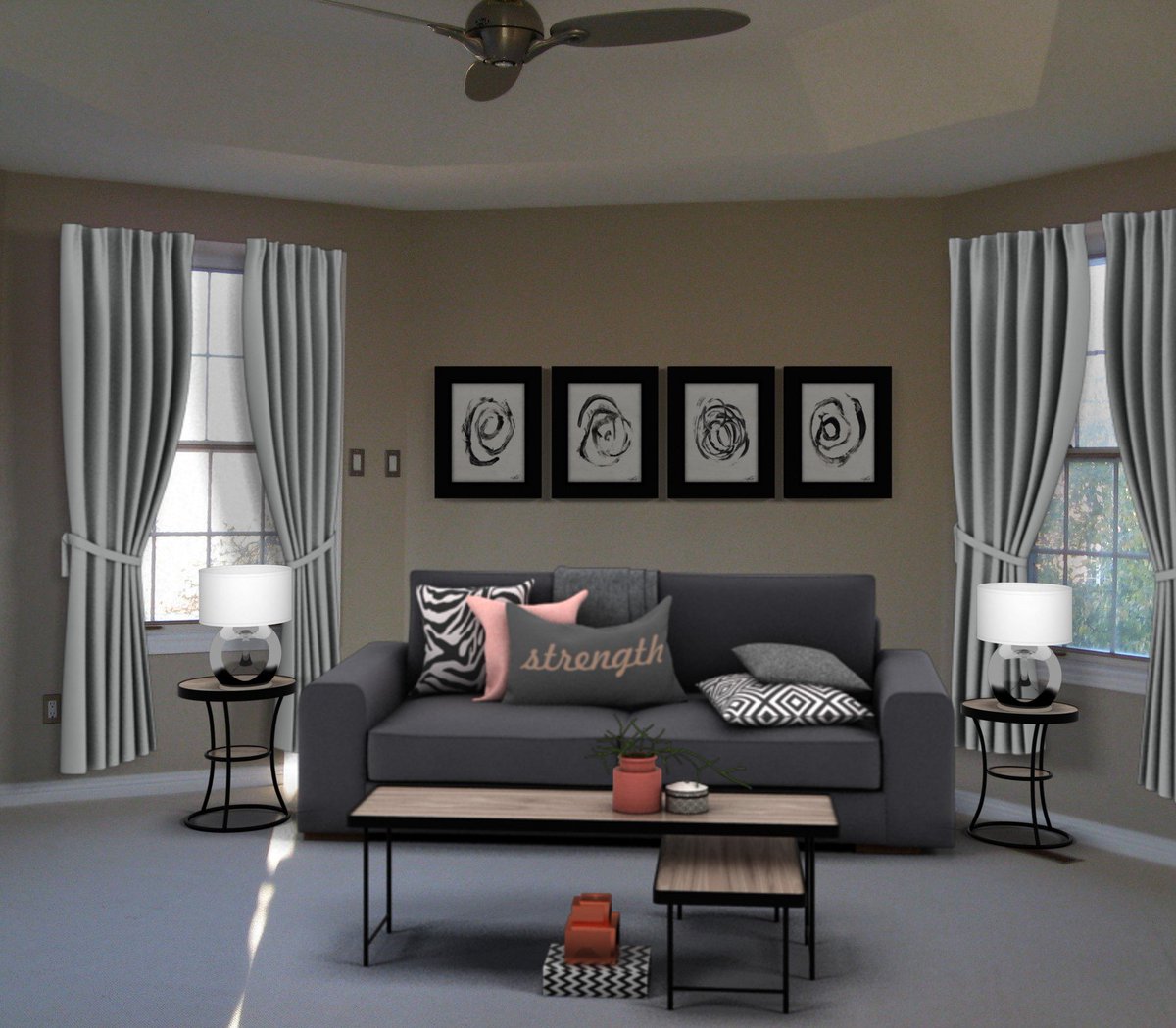 ButterflyConce1's tweet photo. Millenial Pink, Black, Grey. What do you think? #butterflyconcepts #interiordesigner #VeronicaBrown #dormroomdesign https://t.co/0UciWpHmiW